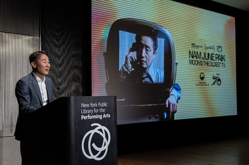 2023년 뉴욕공립도서관 백남준 다큐멘터리 상영회 참석 모습