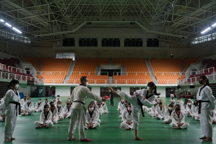 국제하계대학(ISC) 외국인 학생의 태권도 체험 행사