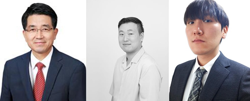 (왼쪽부터) 현택환 석좌교수(교신저자, IBS 나노입자 연구단장 및 서울대 화학생물공학부), 이병훈 교수(교신저자, 고려대 KU-KIST융합대학원), 이찬우 연구원(제1저자, IBS 나노입자 연구단)